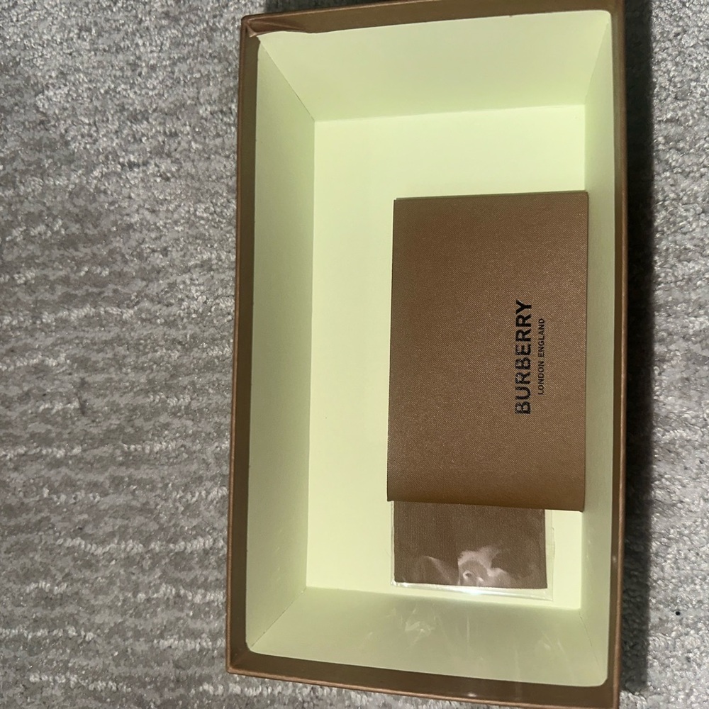 Burberry Beige Plaid Cat-Eye Sunglasses with Black Lenses - Picture 5 of 5